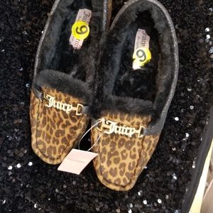 Juicy Couture LOAFERS slippers cheetah print
